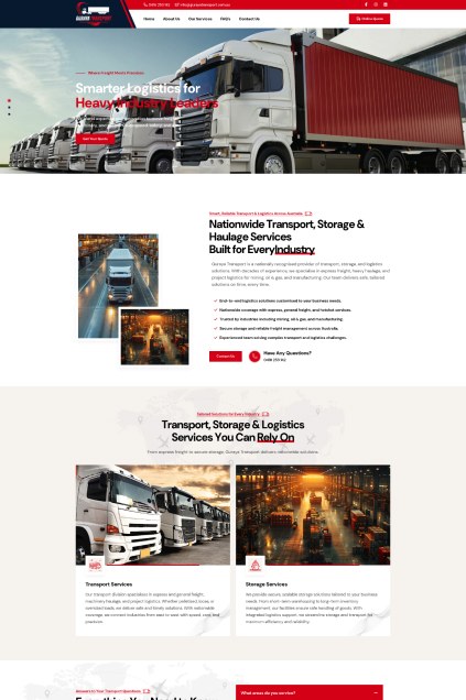 Guraya Transport Business Website Development