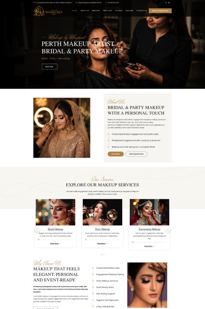 Makeup By Manpreet Beauty Brand Website